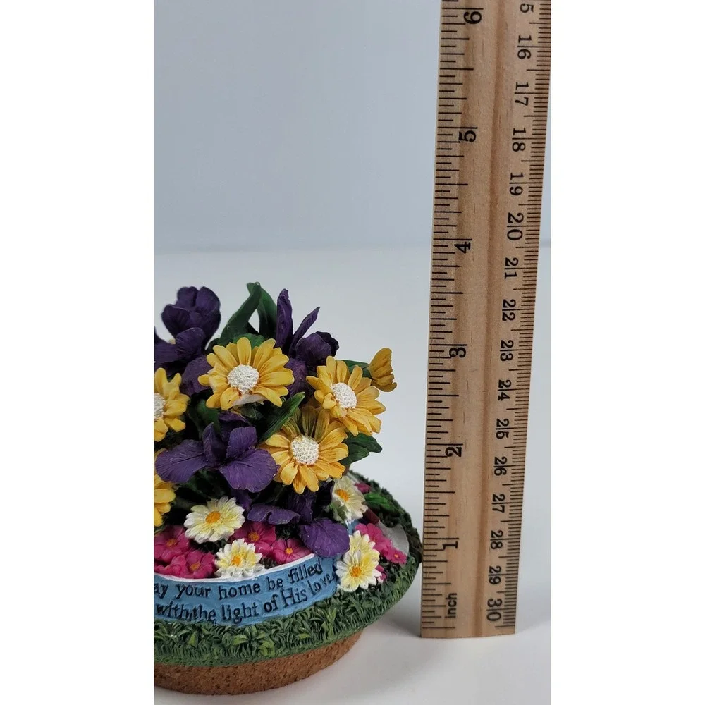 Christian World Floral Garden Candle Topper Jar Decor Religious Inspirational